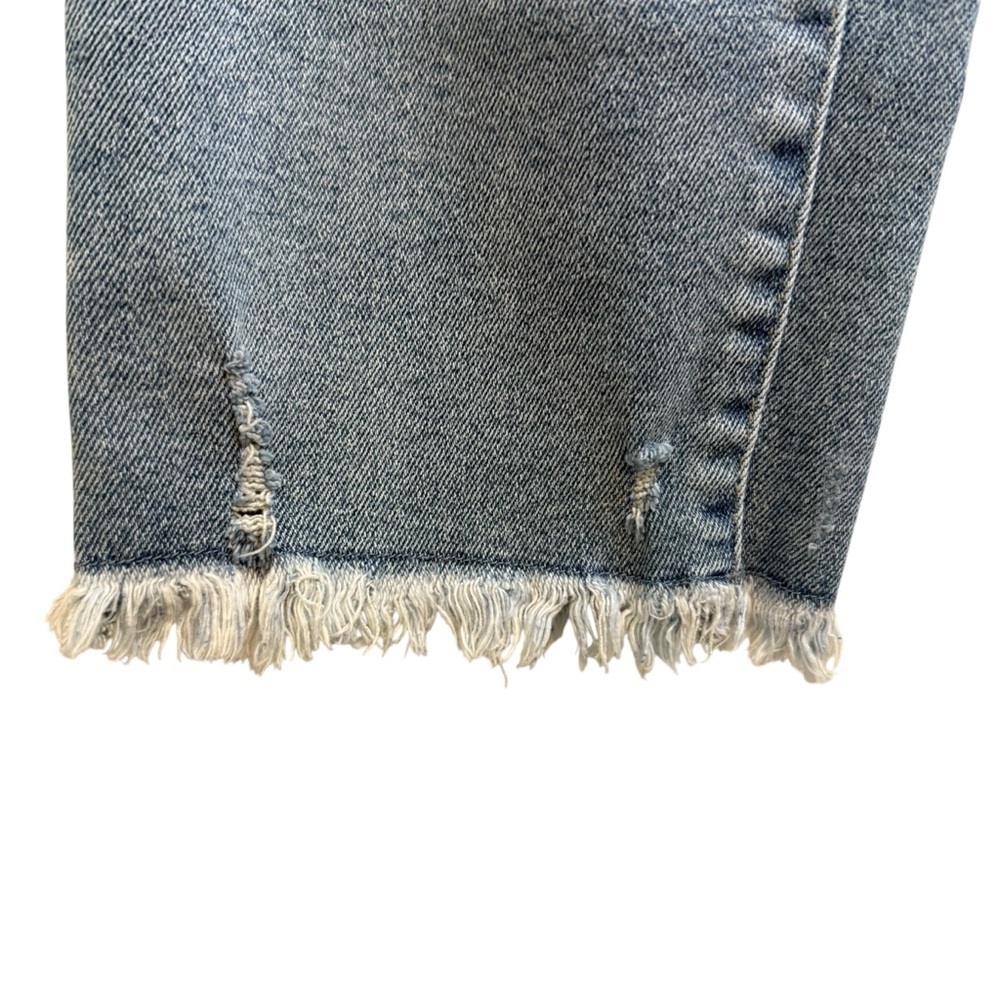 Altar'd State Blue Cropped Mid Risr Ankle Jeans Distressed - Picture 3 of 7